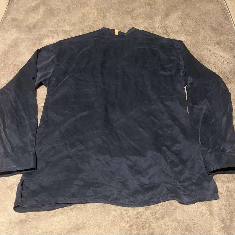 Lunya Asymmetrical Button Down Silk Pajama Top - Picture 2 of 5